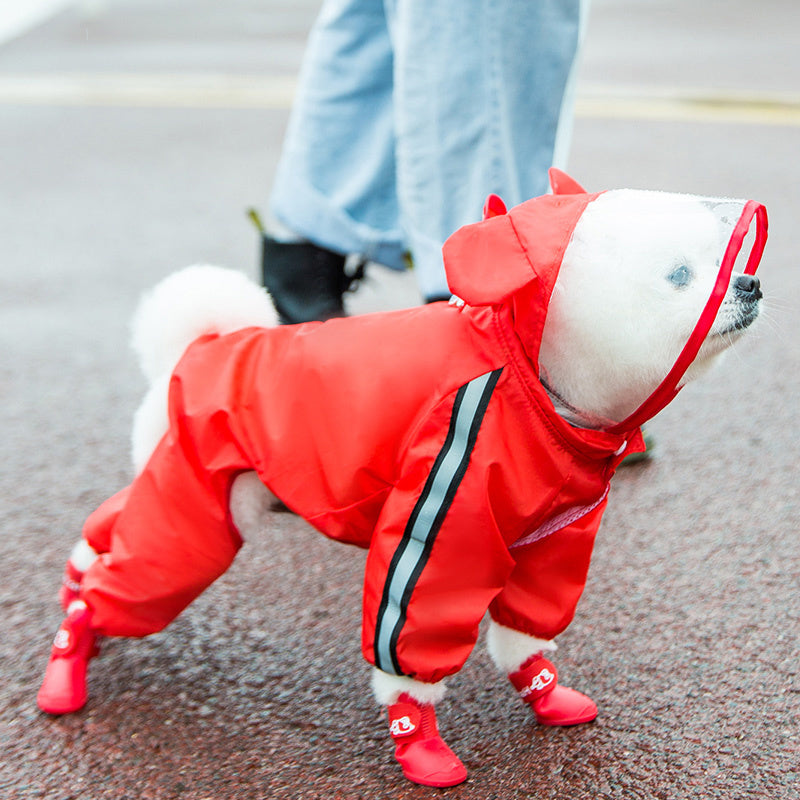 Rainy Day, No Problem! Ultimate Pet Raincoat for Cozy Walks!